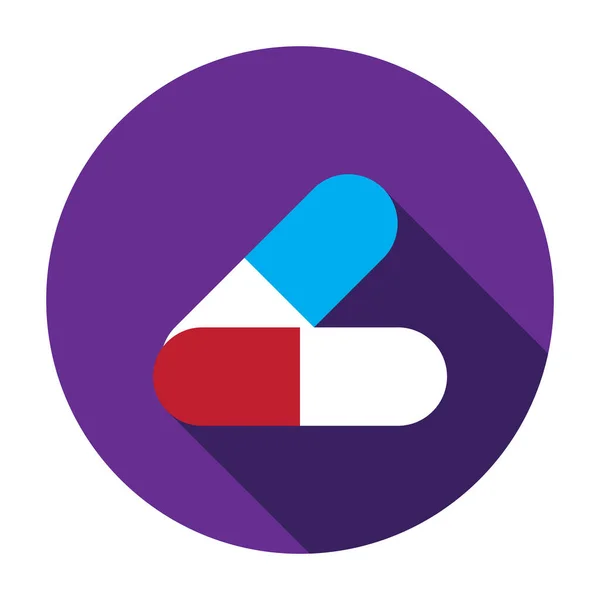 Капсула Медицина Значок Векторний Шаблон Ілюстрація Логотип Дизайн — стоковий вектор