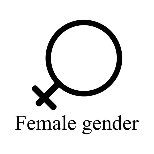 Weiblich Geschlechtssymbol Vektor Vorlage Illustration Logo Design — Stockvektor