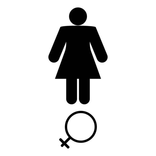Sexe Féminin Icône Vectoriel Modèle Illustration Logo Conception — Image vectorielle