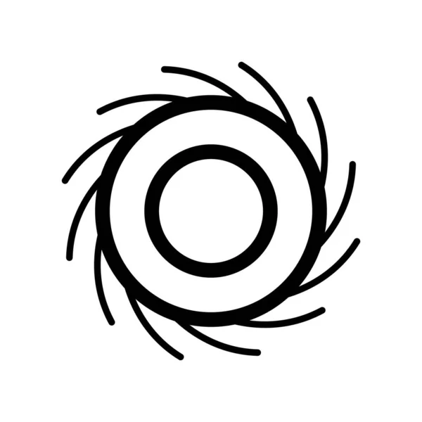 Schwarzes Loch Symbol Vektor Vorlage Illustration Logo Design — Stockvektor