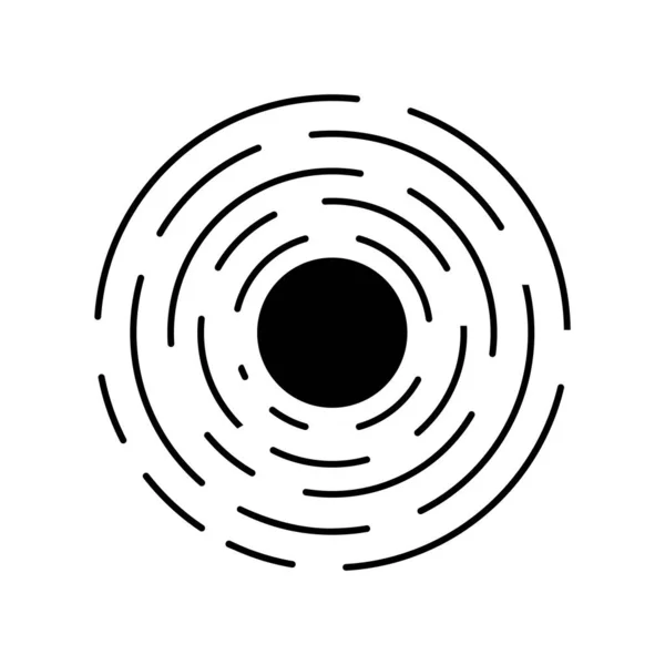 Дизайн Логотипа Векторной Иллюстрации Черной Дыры — стоковый вектор