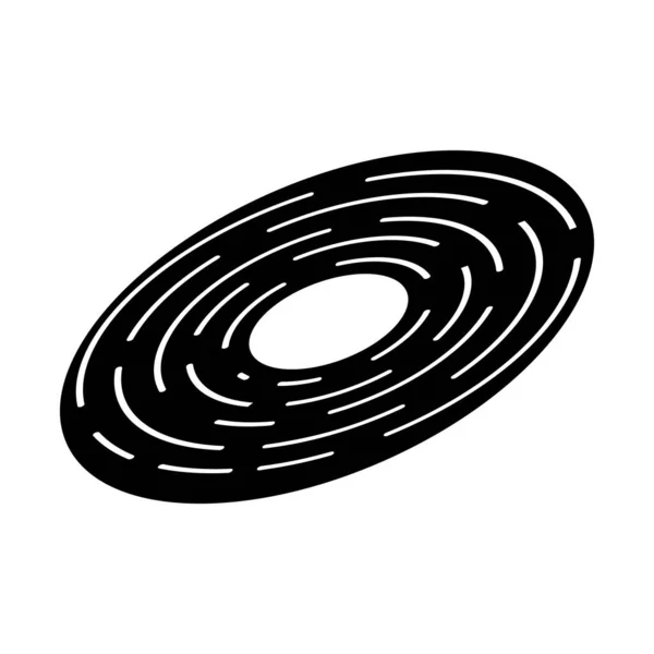 Czarny Dziura Ikona Wektor Szablon Ilustracja Logo Projekt — Wektor stockowy