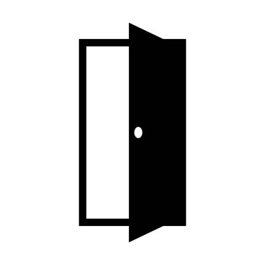 kapı simgesi vektör şablonu illüstrasyon logo tasarımı