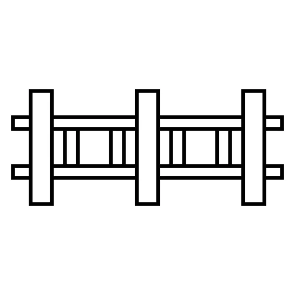 Значок Паркану Векторний Шаблон Ілюстрація Логотип Дизайн — стоковий вектор