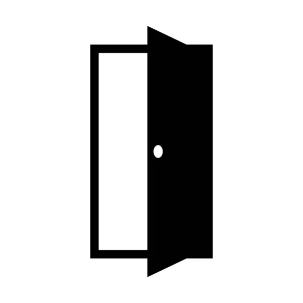 ドアアイコンベクトルイラストロゴデザイン — ストックベクタ