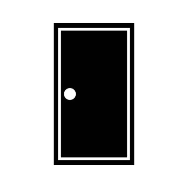 kapı simgesi vektör şablonu illüstrasyon logo tasarımı