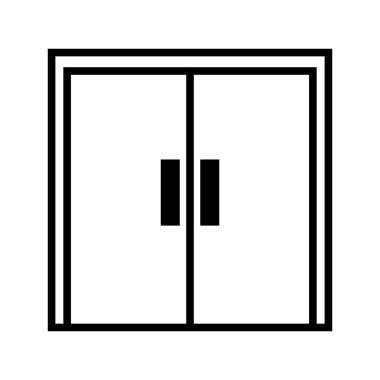 kapı simgesi vektör şablonu illüstrasyon logo tasarımı