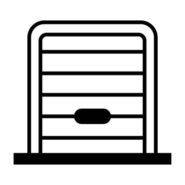 Garaj kapısı simgesi vektör çizim logosu tasarımı