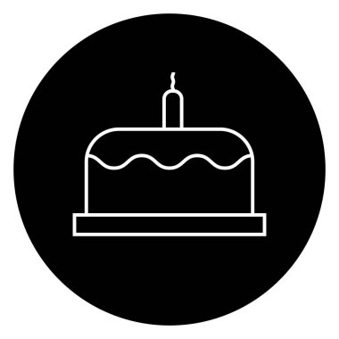 Kek simgesi vektör şablonu çizim logosu tasarımı