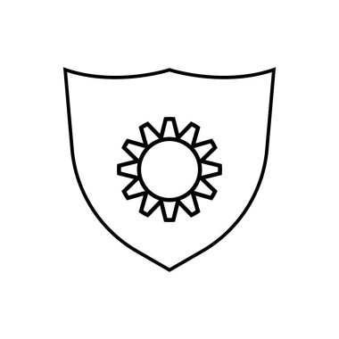 kalkan simgesi vektör şablonu çizim logosu tasarımı