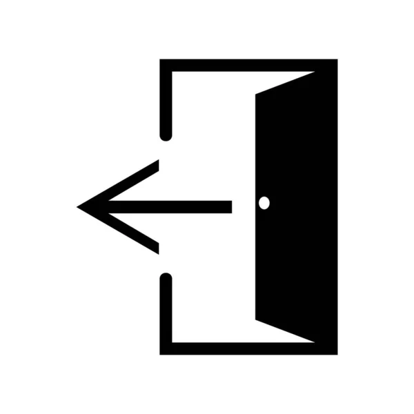 Ikona Drzwi Wektor Szablon Ilustracja Logo Projekt — Wektor stockowy