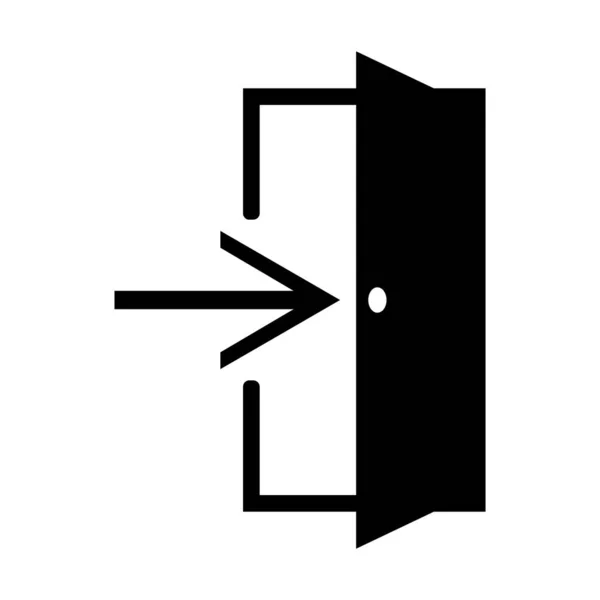 Icône Porte Vecteur Modèle Illustration Logo Design — Image vectorielle