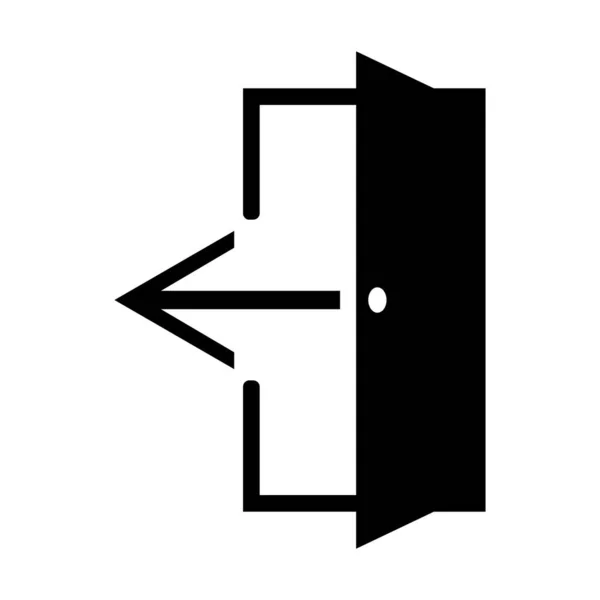 Porta Ícone Vetor Modelo Ilustração Logotipo Design —  Vetores de Stock