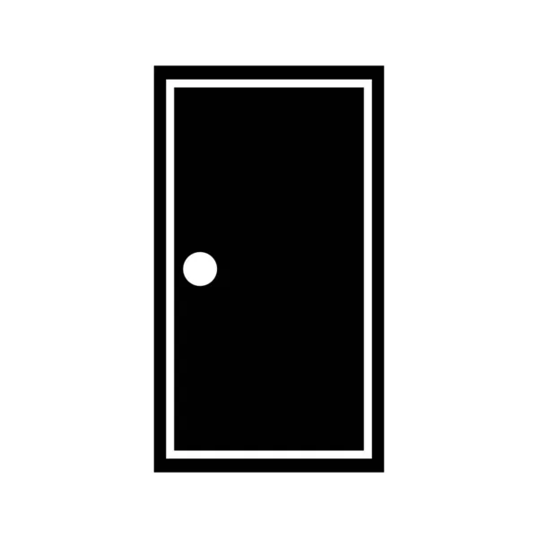 Kapı Simgesi Vektör Şablonu Illüstrasyon Logo Tasarımı — Stok Vektör