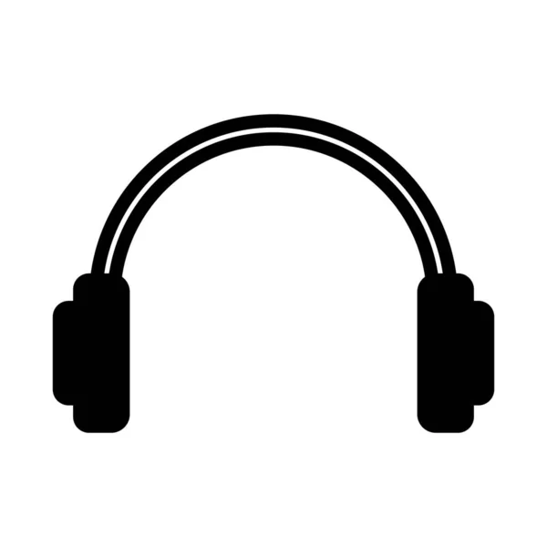 Kulaklık Simgesi Vektör Şablonu Çizim Logosu Tasarımı — Stok Vektör
