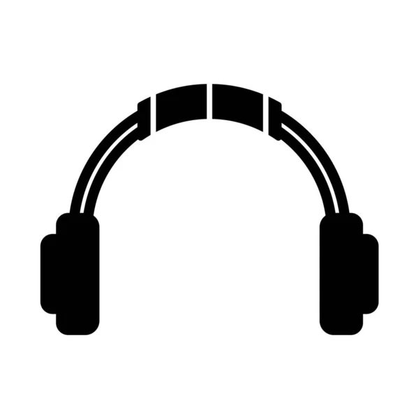 Headset Ícone Vetor Modelo Ilustração Logotipo Design — Vetor de Stock