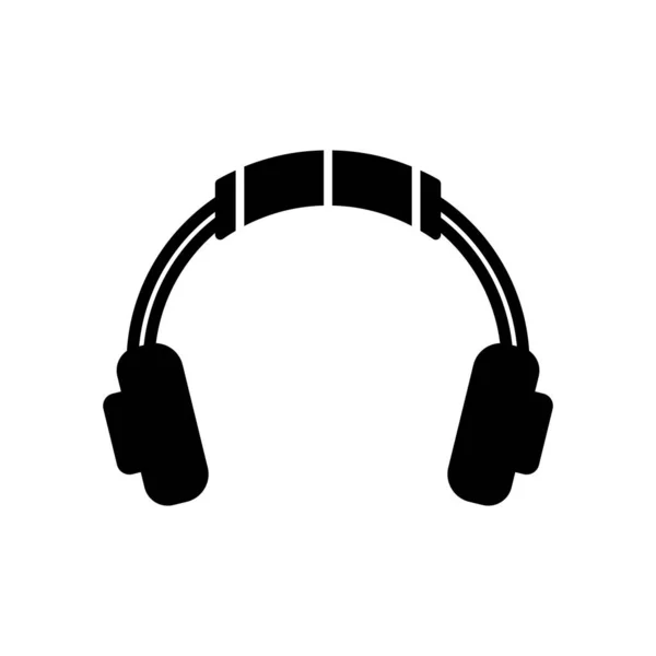 Headset Ícone Vetor Modelo Ilustração Logotipo Design — Vetor de Stock