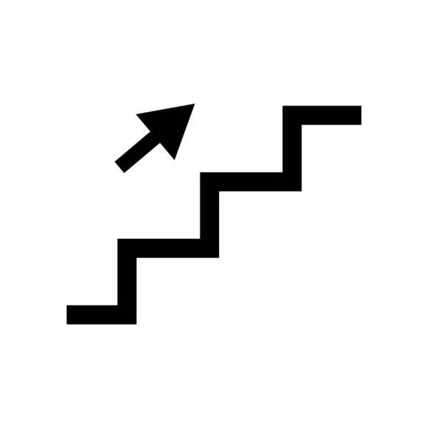 Lépcső Ikon Vektor Sablon Illusztráció Logó Tervezés — Stock Vector