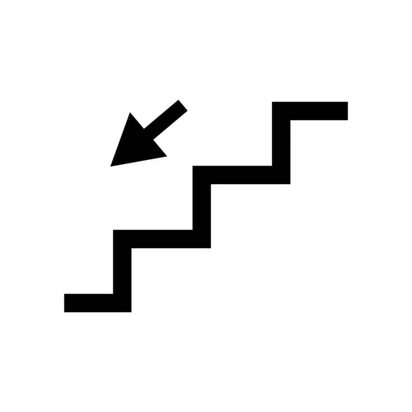 Сходи Значок Векторний Шаблон Ілюстрація Логотип Дизайн — стоковий вектор
