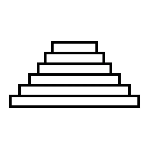 Σκάλα Εικονίδιο Διάνυσμα Πρότυπο Εικονογράφηση Λογότυπο Σχεδιασμό — Διανυσματικό Αρχείο