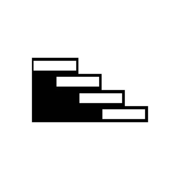 Escada Ícone Vetor Modelo Ilustração Logotipo Design — Vetor de Stock