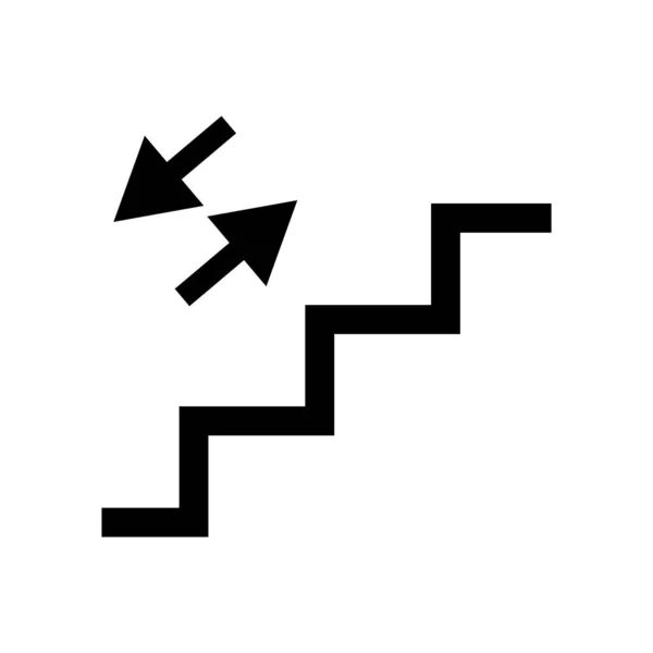 楼梯图标向量模板图解标志设计 — 图库矢量图片