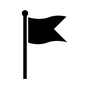 bayrak simgesi vektör şablonu illüstrasyon logo tasarımı