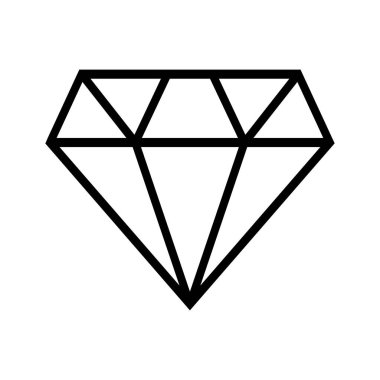 Elmas simgesi vektör şablonu çizim logosu tasarımı