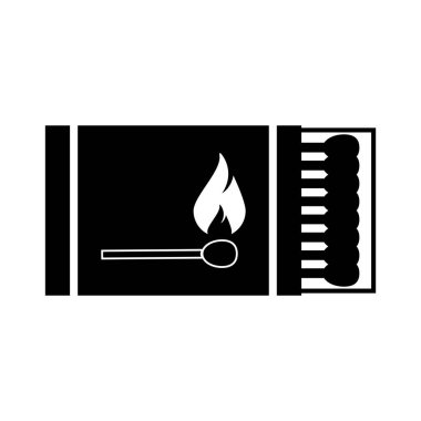 ahşap kibrit ikon vektör şablonu çizim logosu tasarımı