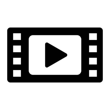 video oynatma satırı simgesi vektör şablonu logo tasarımı