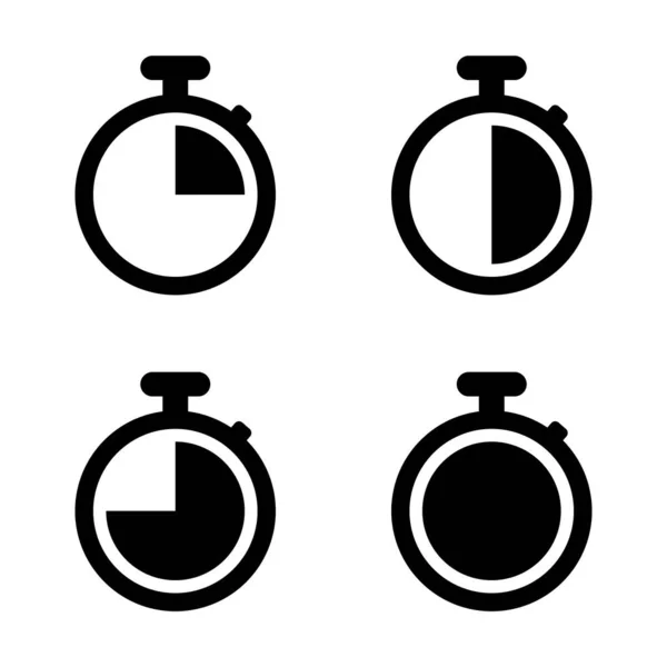 Stoppuhr Symbol Vektor Vorlage Illustration Logo Design — Stockvektor