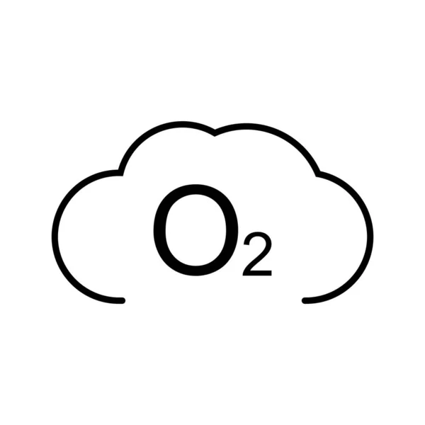 Icono Oxígeno Vector Plantilla Ilustración Logo Diseño — Vector de stock