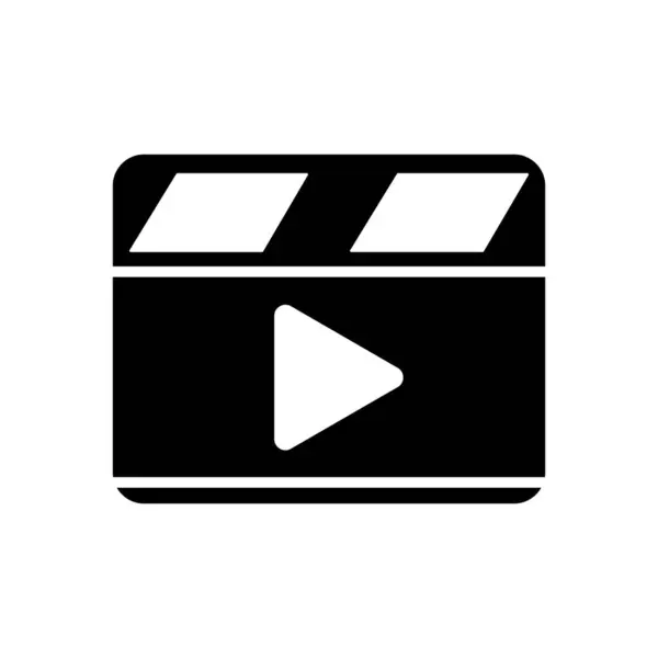 Film Clappeur Icône Vectoriel Modèle Illustration Logo Conception — Image vectorielle