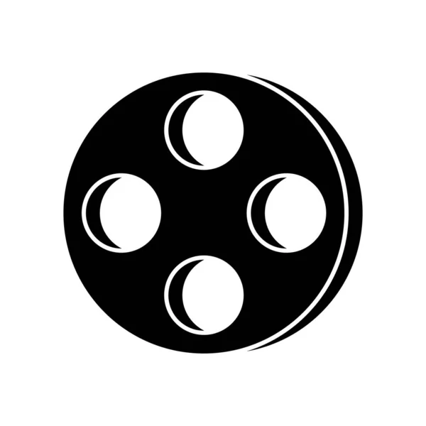 Video Camera Film Tape Reel Vector Template Ilustração Logotipo Design —  Vetores de Stock