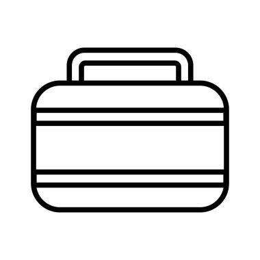 bavul ikonu vektör şablonu çizim logosu tasarımı