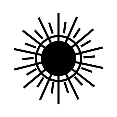 Güneş ikonu vektör şablonu illüstrasyon logo tasarımı