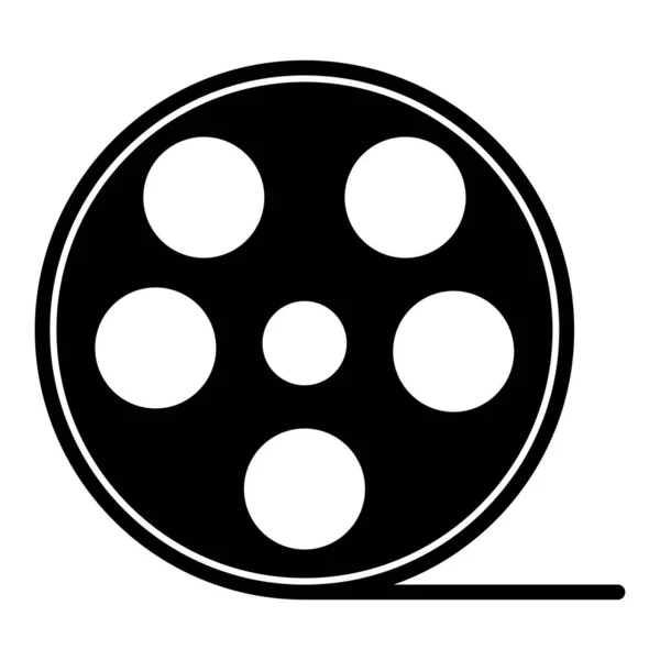 Video Camera Film Tape Reel Vector Template Ilustração Logotipo Design — Vetor de Stock