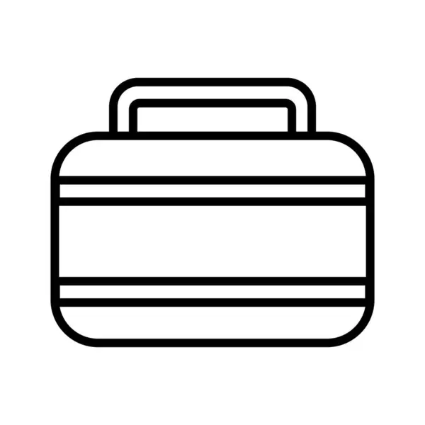 スーツケースアイコンベクトルイラストロゴデザイン — ストックベクタ