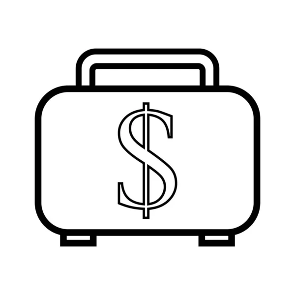 Suitcase Icon Vector Template Illustration Logo Design — Stock Vector