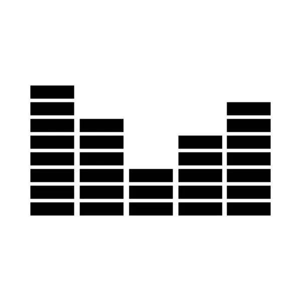 Icône Onde Sonore Modèle Vectoriel Illustration Logo Design — Image vectorielle