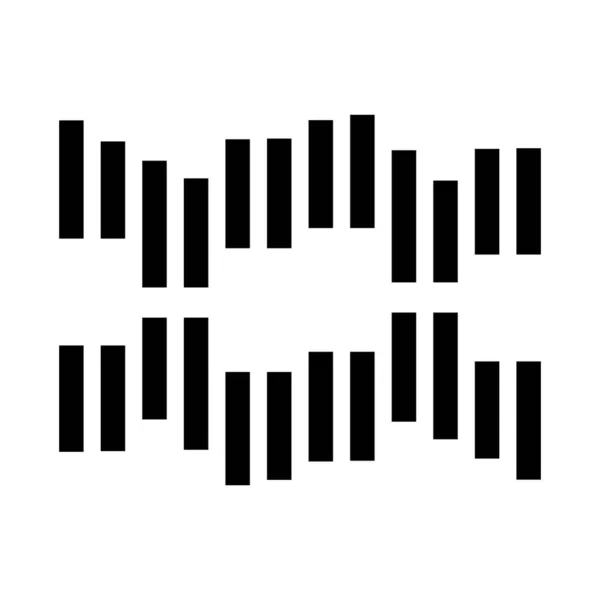 Звукова Хвиля Значок Векторний Шаблон Ілюстрація Логотип Дизайн — стоковий вектор