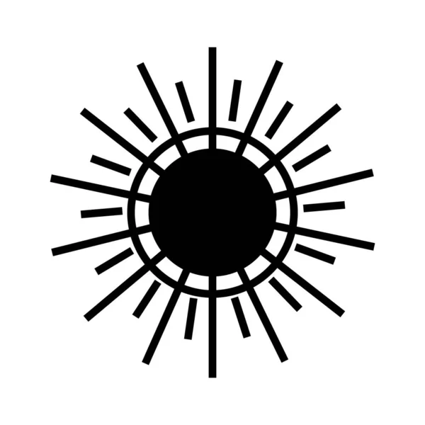 Sol Ícone Vetor Modelo Ilustração Logotipo Design —  Vetores de Stock