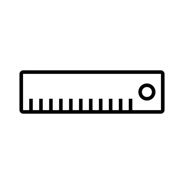 Cetvel Simgesi Vektör Örnekleme Logo Tasarımı — Stok Vektör