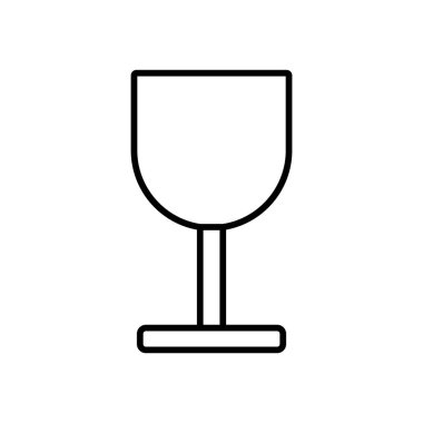 içilen cam simge vektör şablonu illüstrasyon logo tasarımı