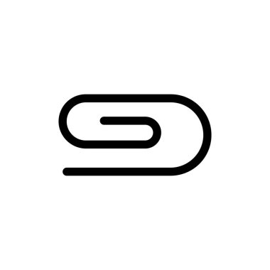 Düz ataç simge vektör şablonu illüstrasyon logo tasarımı