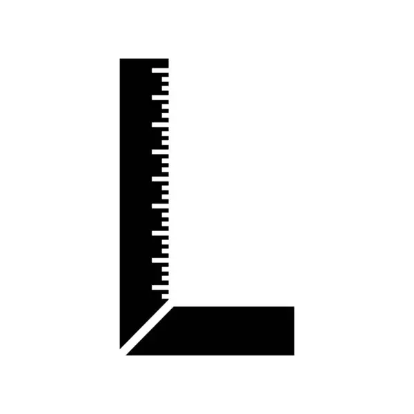 Векторный Шаблон Линейки Рисунок Логотипа — стоковый вектор