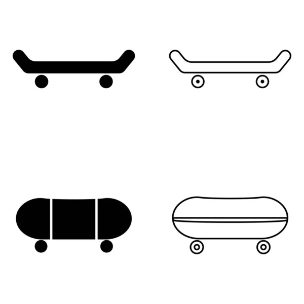 Skateboard Icône Vectoriel Modèle Illustration Logo Design — Image vectorielle