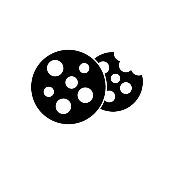 クッキーアイコンベクトルイラストロゴデザイン — ストックベクタ