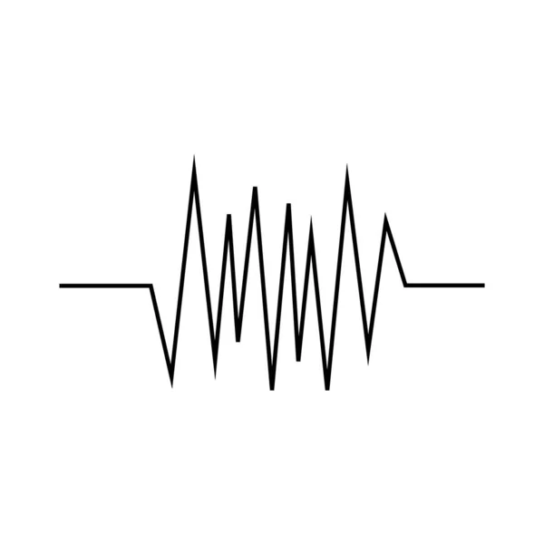 Návrh Symbolu Zobrazení Vektorové Šablony Úderu Srdce — Stockový vektor
