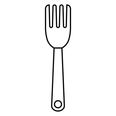 çatal simgesi vektör şablonu çizim logosu tasarımı